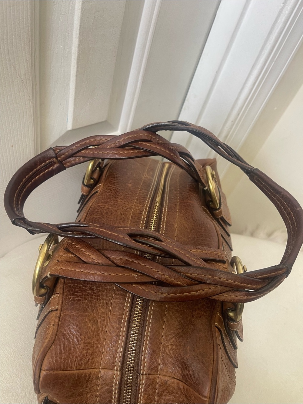Coach Mia Soho satchel  Brown Leather Braided-Handle Shoulder - Picture 14 of 16